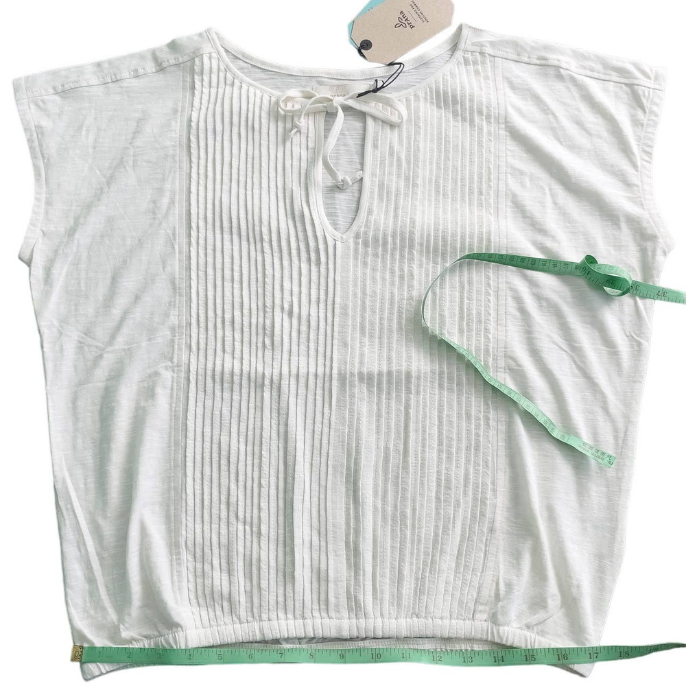 prAna Ocupas Popover Top Soft White Size Small New With Tags - Picture 6 of 8